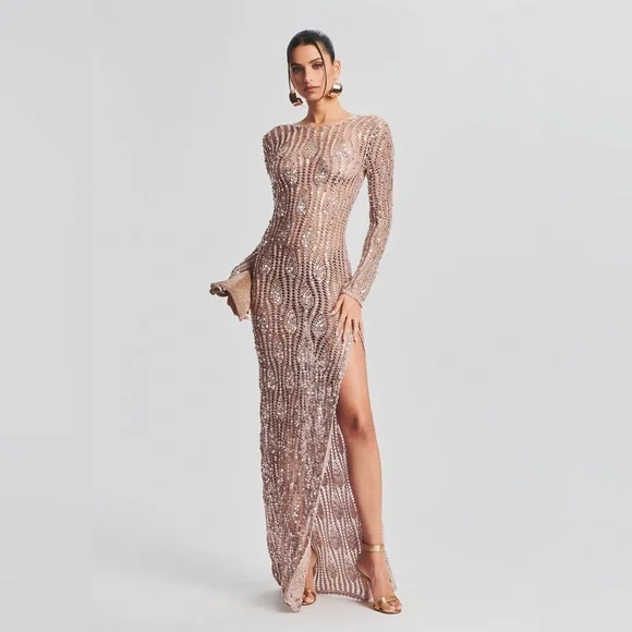 Retrofete CHERRI SEQUIN CROCHET DRESS - Picture 1 of 8